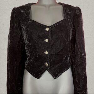 SOLD: Vintage Black Velvet Victorian Gothic Women’s Jacket